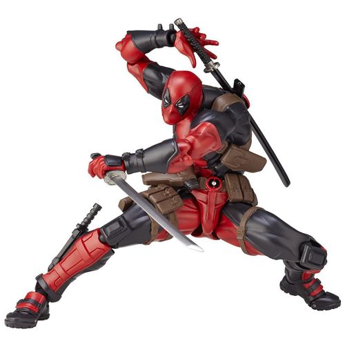 漫威山口式死侍x战警手办模型deadpool 关节可动换脸玩具摆件公仔