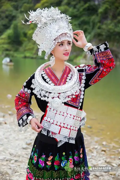 贵州少数民族服装女新款苗族礼服新娘敬酒服2019冬结婚民族风套装淘宝