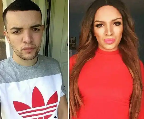 每天下班回到家后,他就脱去了上班穿的运动长裤,换上了诱惑迷人的服装