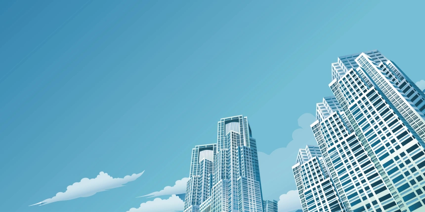 现代商业建筑海报背景素材