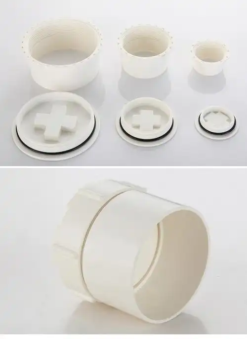 pvc50/75/110清扫口地平地面扫除口套内堵头闷头带检查口排水管帽 110