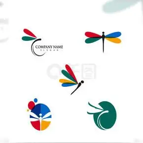 设计模板矢量蜻蜓图图标设计模板矢量龙标志模板矢量图皇家皇冠图案