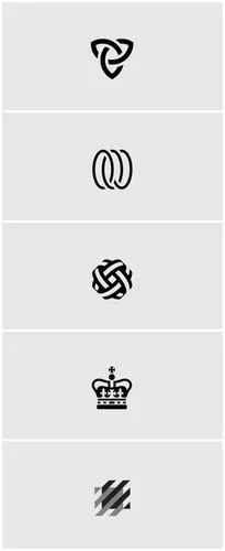 一组几何形状的创意logo设计