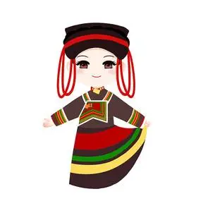 彝族卡通五十六民族