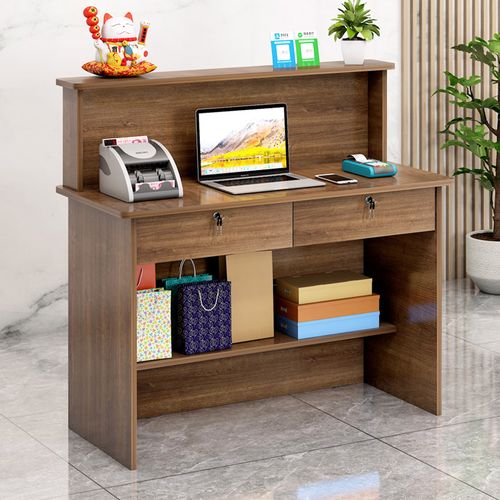 收银台柜台简约现代服装店便利店母婴店小型店铺吧台桌前台接待台