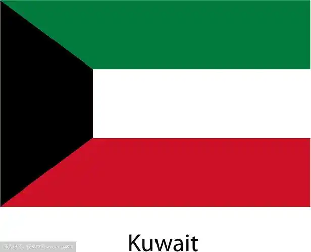 科威特国旗.矢量插图.