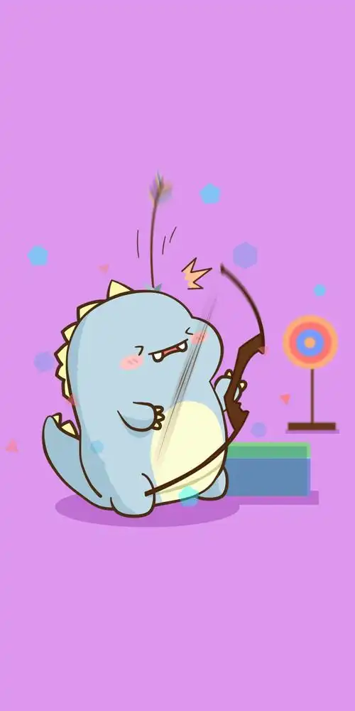 蠢萌可爱的小恐龙,动漫-手机壁纸