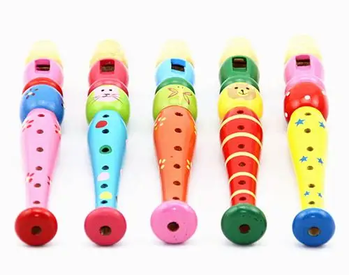 精美木制笛子音乐便宜益智儿童幼儿玩具幼儿园吹奏玩具