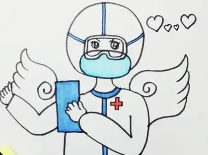 120画医生简笔画,致敬中国医护人员05#简笔画 #创意简笔画 #抗击