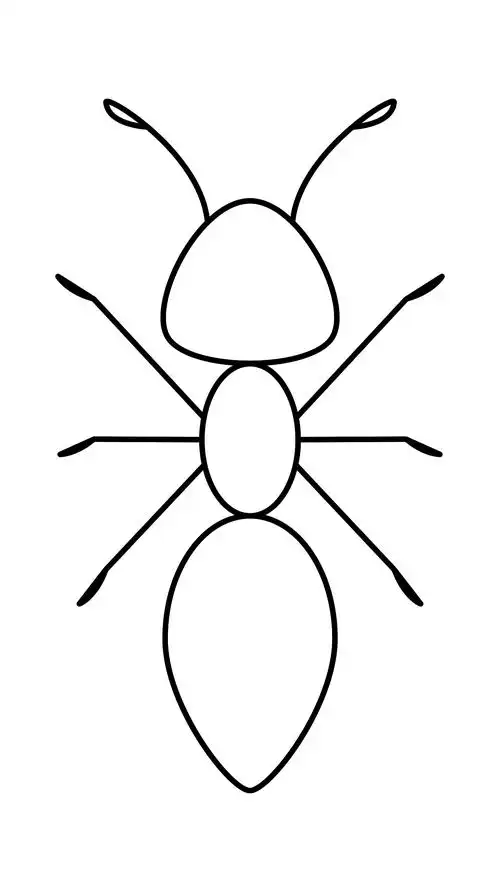 蚂蚁简笔画