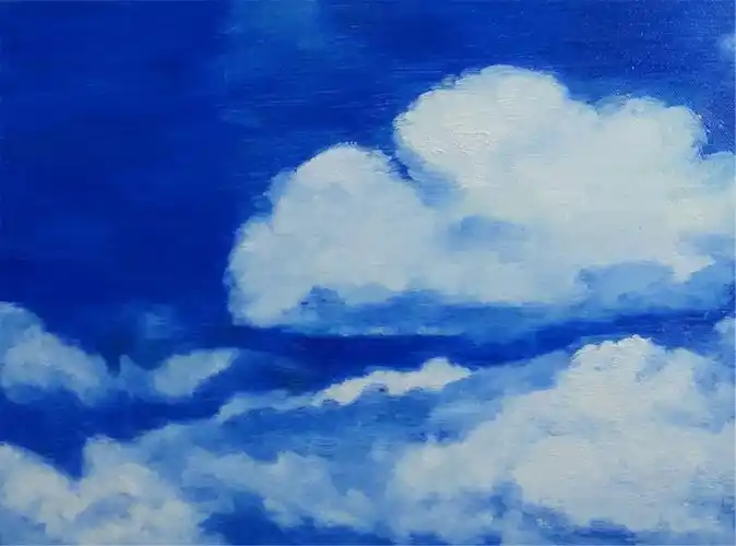 14-国-张赫-y-13-13《你看那·蓝天和白云之二》布面油画 - 中国文