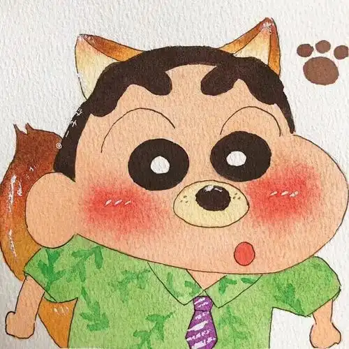 画动漫人物q版蜡笔小新(手绘趣味卡通动漫头像)(11)