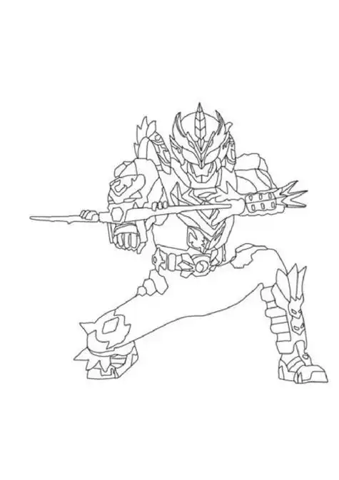 简笔画铠甲勇士帝皇侠