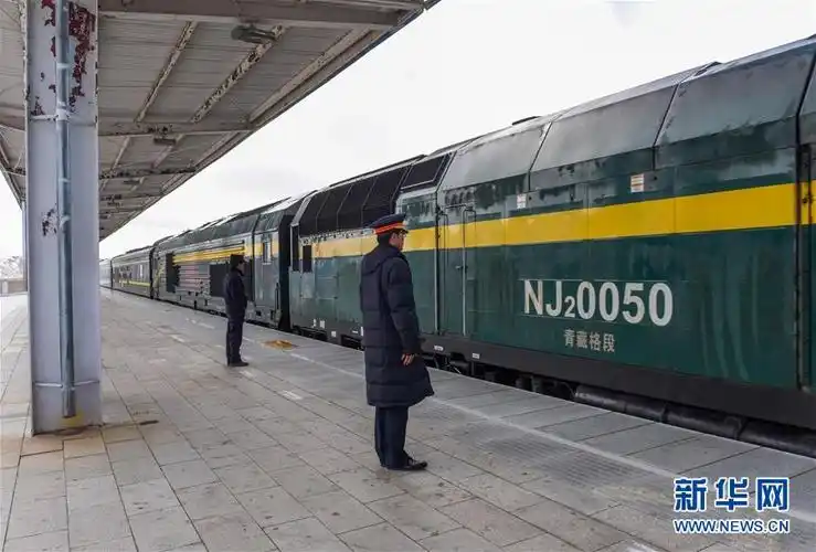 列车抵达安多火车站站台(1月27日摄).  新华社记者 周健伟 摄