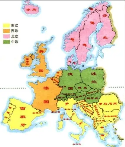 德国在欧洲的位置