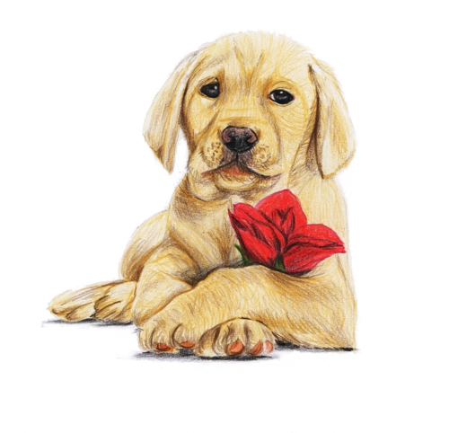 【驴大萌狗年画狗】狗年大吉 彩铅手绘小狗