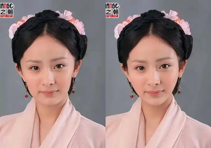 假如杨幂脸变圆_对比_锥子脸_人类