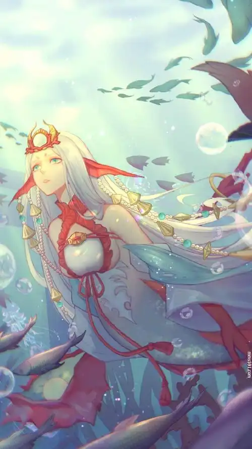 阴阳师人鱼公主ssr式神千姬手机壁纸图片(5)