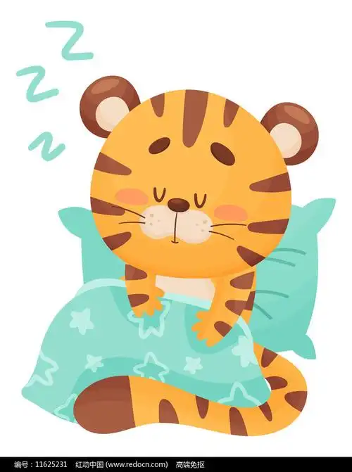 手绘狮子睡觉图片_卡通手绘_编号11625231_红动中国