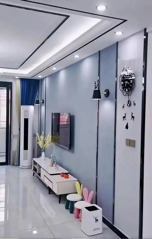 影视墙壁布效果图大全轻奢风(轻奢风电视背景墙效果图壁布)-天晟网