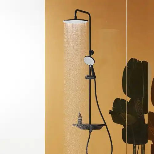 惠达平台置物黑色花洒hwb5018-p01bk - 惠达卫浴服务商城