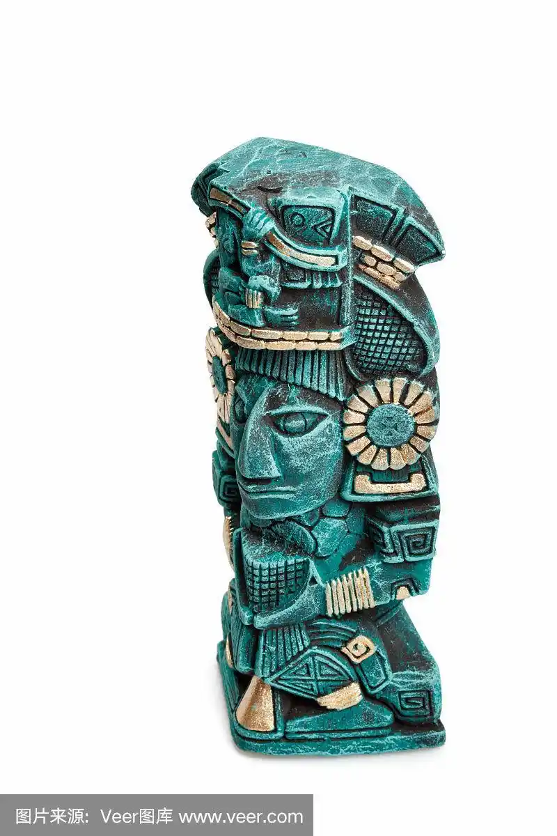 玛雅神雕像从墨西哥孤立