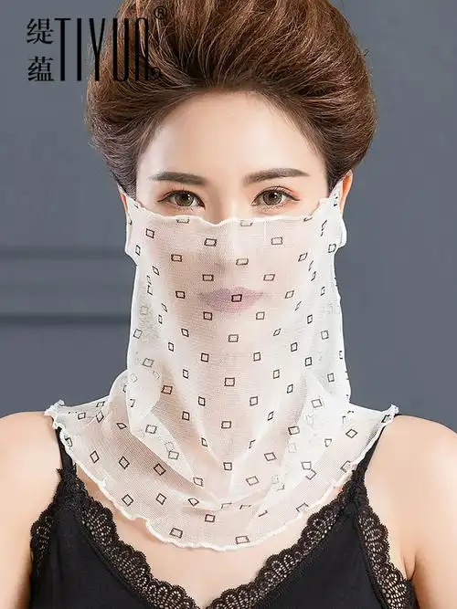 夏季防晒神器!真丝围脖面纱巾真的不试一下吗?