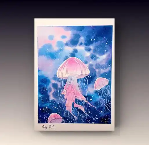 水彩画水母教程及画材推荐