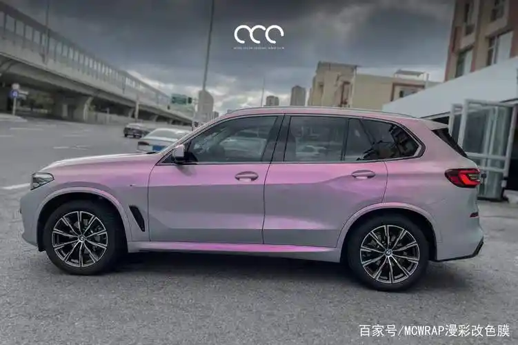 宝马x5汽车贴膜漫彩改色膜案例梦幻灰