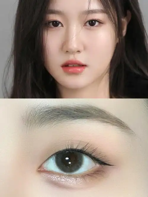 单眼皮韩系学妹日常眼妆敲自然卧蚕画法