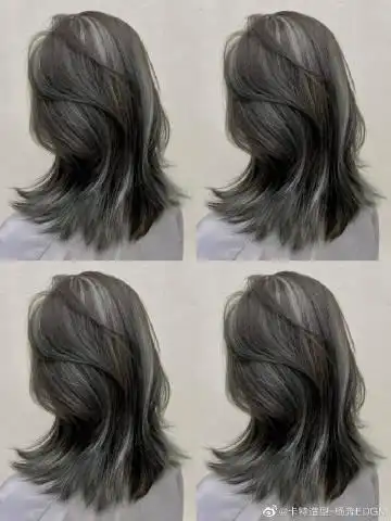 火的耳后挑染 不怕被妈妈骂系列染发,搭配这个烟熏米灰色简直太好看啦