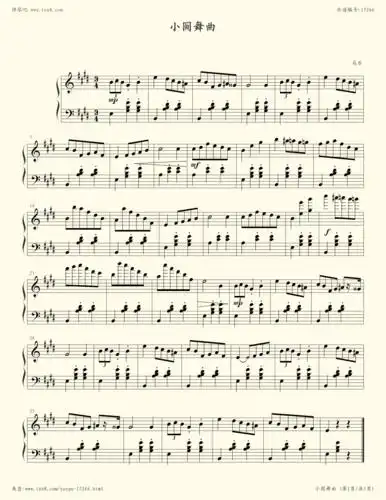 钢琴谱:小圆舞曲