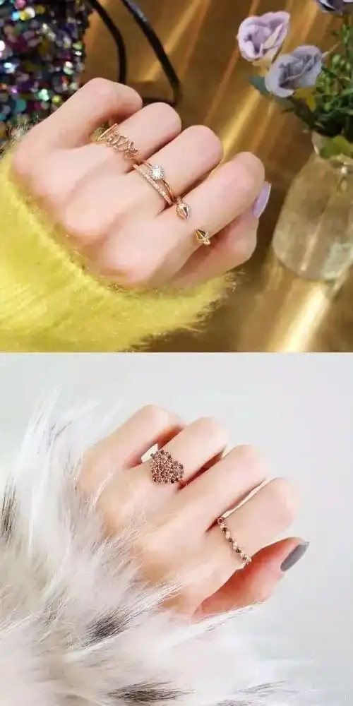 戒指的叠加戴法,好看的不像话!