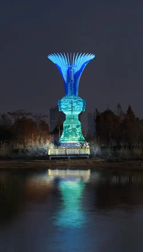 夜景灯光亮化雕塑灯光设计效果展示
