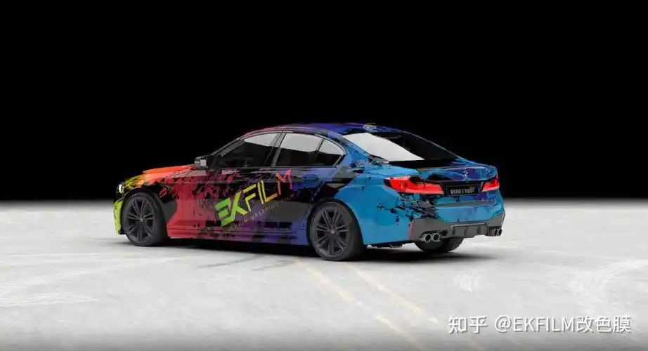 宝马5系ekfilm幻彩泼墨涂装