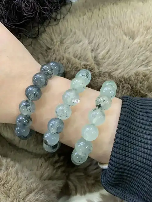 岫玉水墨手串水墨画