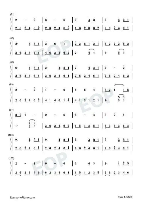 斯卡布罗集市-scarborough fair双手简谱预览4