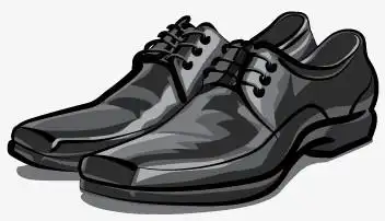 本作品全称为《黑色卡通风大气时尚的男士皮鞋创意元素》,使用adobe