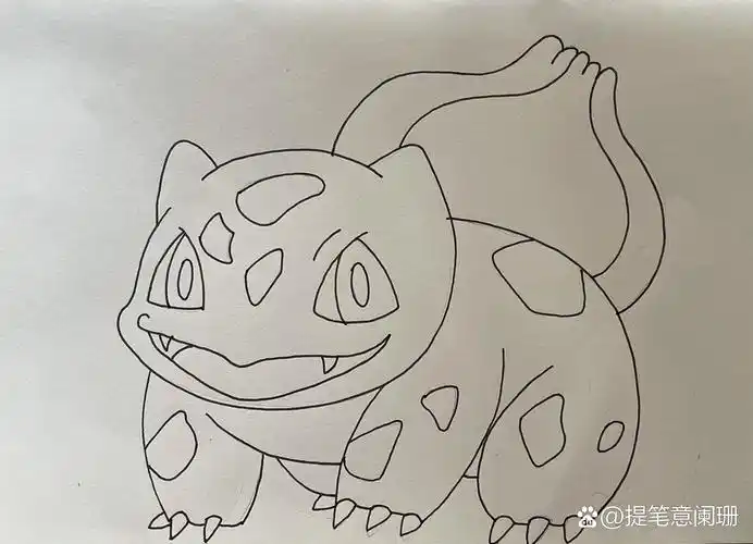 【精灵宝可梦】妙蛙种子简笔画 绘画过程和马克笔色号都标注了哦