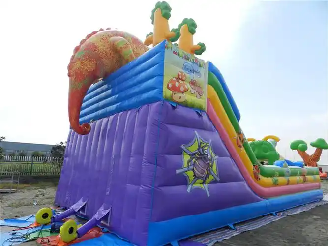 6x12变色龙滑梯-充气城堡_蹦蹦云_移动水上乐园_支架水池_充气滑梯