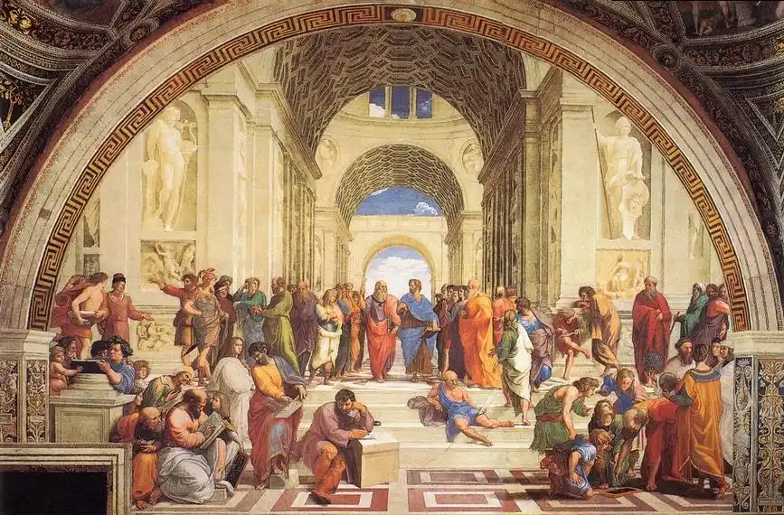 圆桌|从同一时代的《兰亭修禊图》《雅典学院》说开去