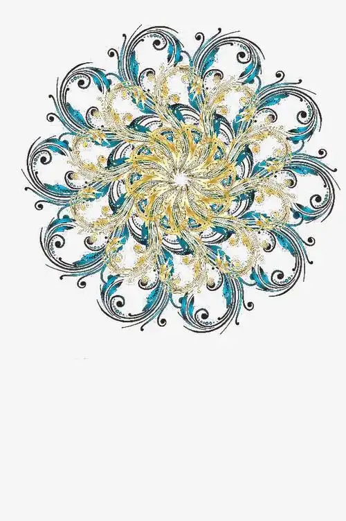 经典孔雀羽毛花纹