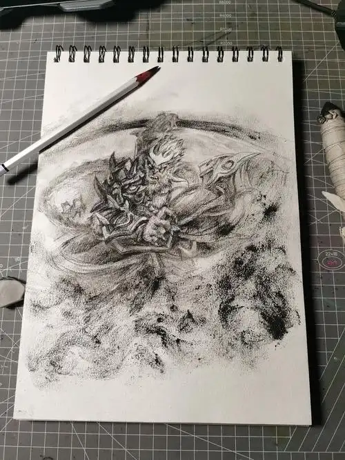 王者荣耀素描|纯艺术|绘画|j笔尖 - 临摹作品 - 站酷 (zcool)