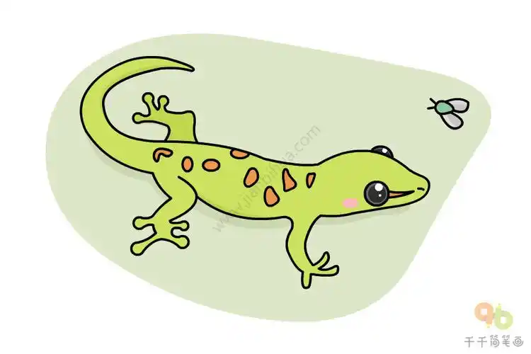 大壁虎简笔画怎么画