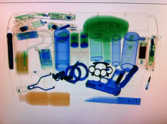 安检机违禁品图片图