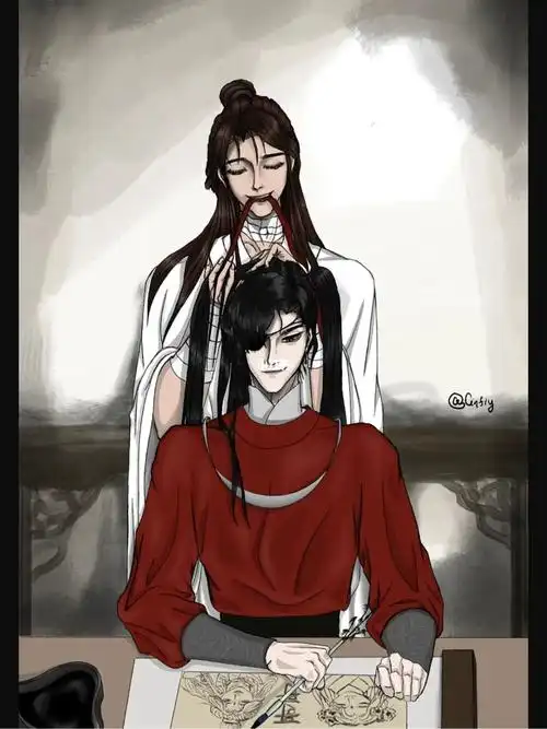 七夕节画了个花怜助助兴猛男双马尾