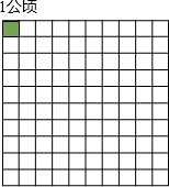 如图的正方形表示1平方千米在这个正方形里表示出1公顷并填空