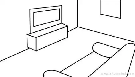 客厅的简笔画 客厅的简笔画简单漂亮