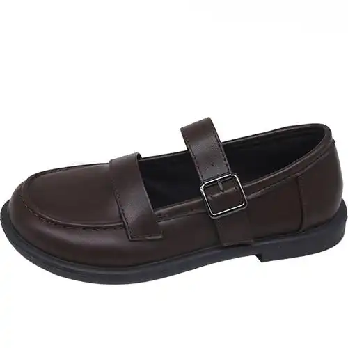 小皮鞋女日系jk制服英伦风2021新款春季复古英伦时尚浅口平底单鞋