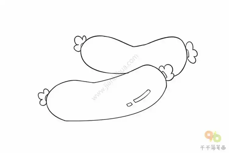 好吃的香肠简笔画